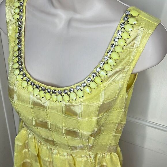 Lucy Paris Yellow Gemstone Mini Dress NWT Size Small - Picture 2 of 6